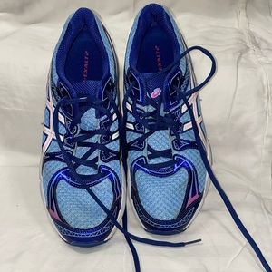 Asics Duomax Gel Exalt 2 Blue With Pink Trim Sneakers Size 10